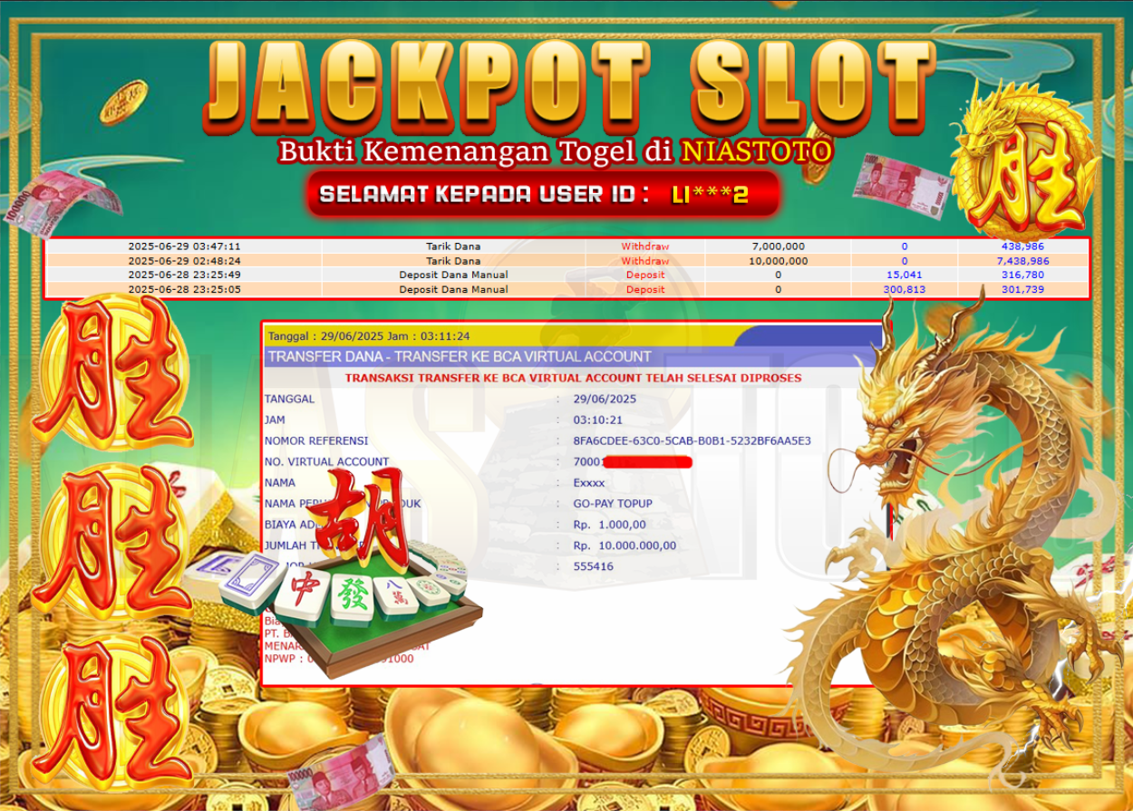 Bukti Jackpot Lunas NiasToto
