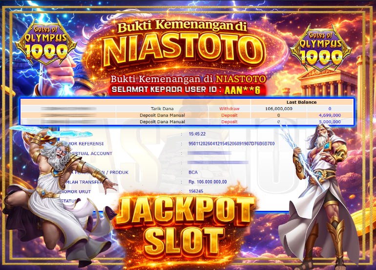 Bukti Jackpot Lunas NiasToto
